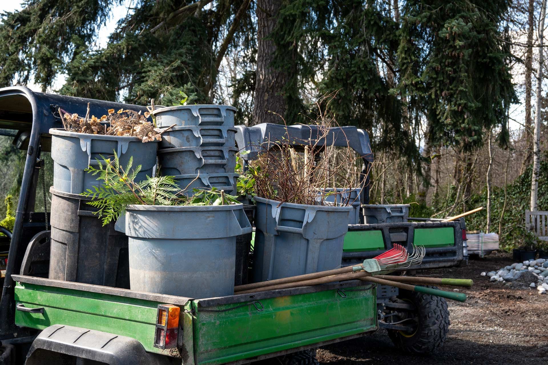 Yard Waste on Mini Trailer