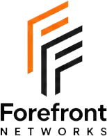 Forefront Networks logo with stylized orange and black “F” above the company name