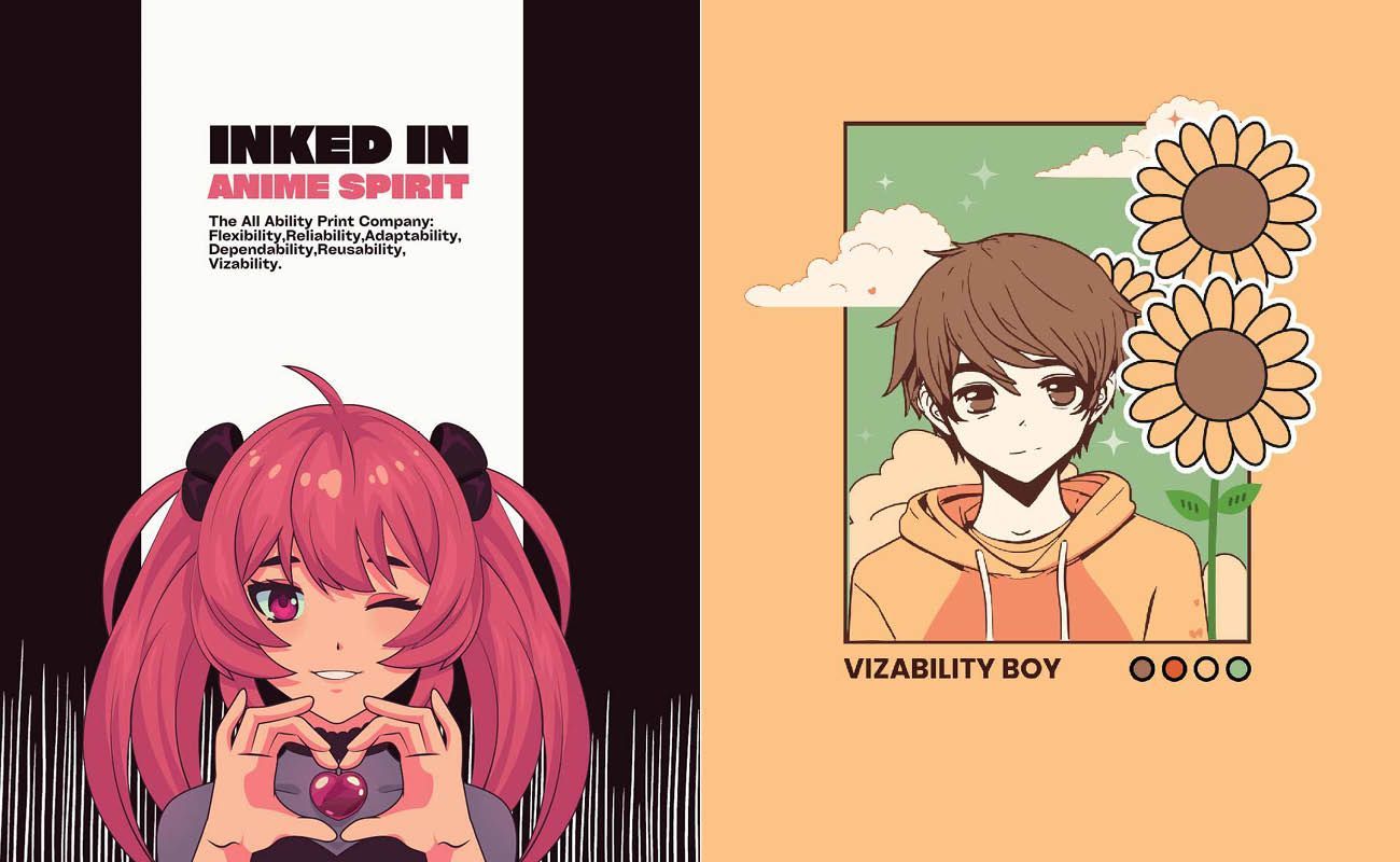 Anime Print Design Style Examples