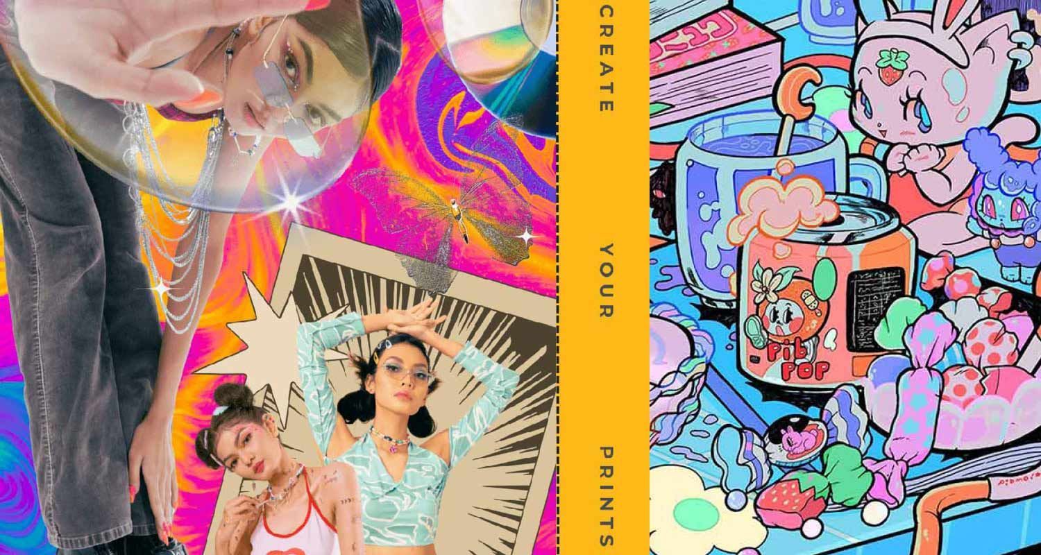 Cluttercore Print Design Style Examples