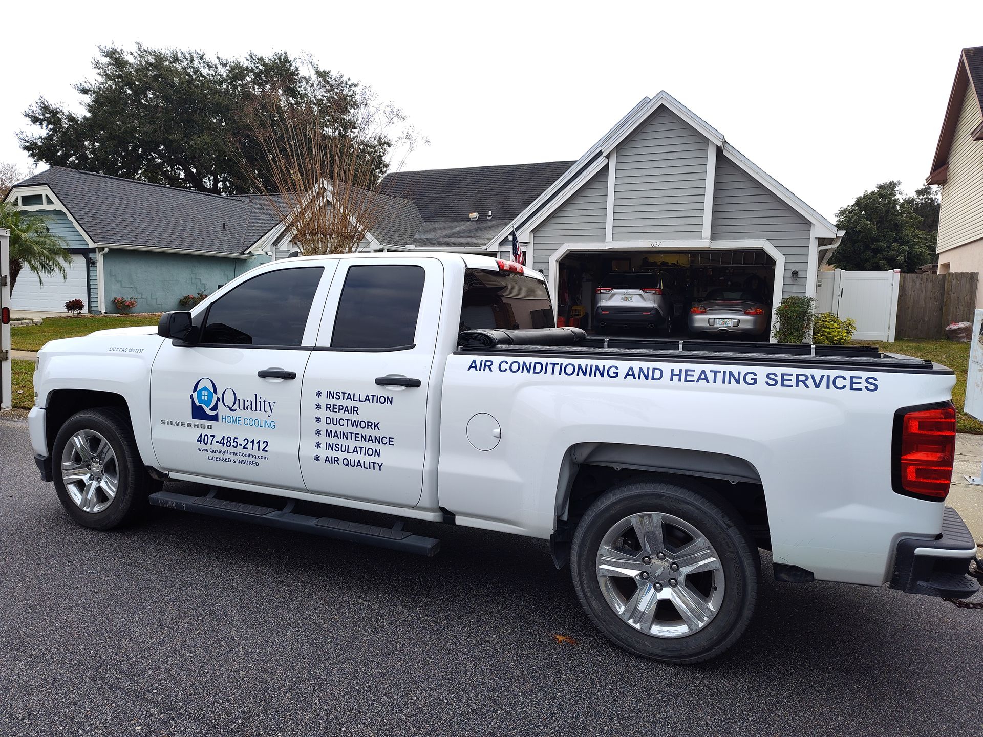 Quality Home cooling service van