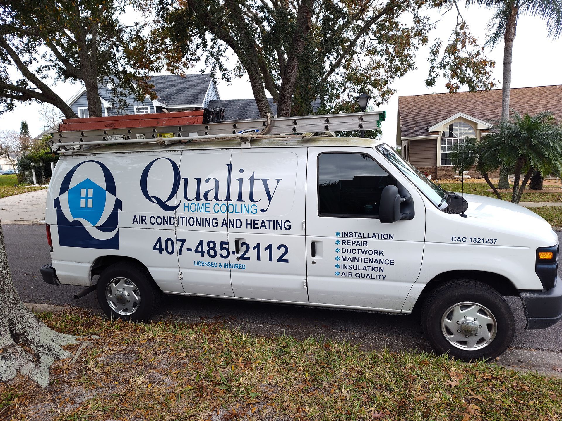 Quality Home cooling service van