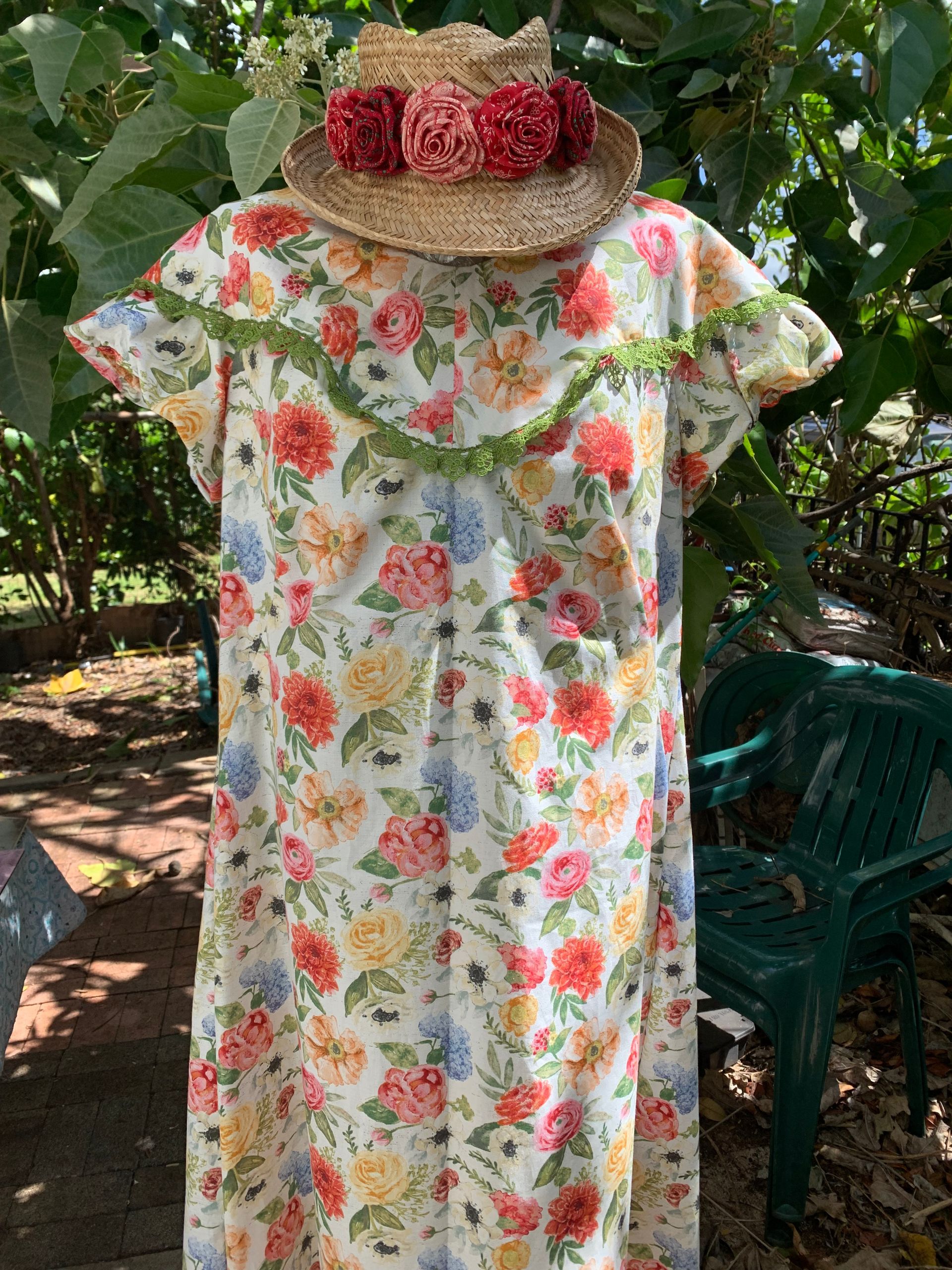 Blue-Silver Vines Long Dress - Honolulu, HI - Bete Inc.