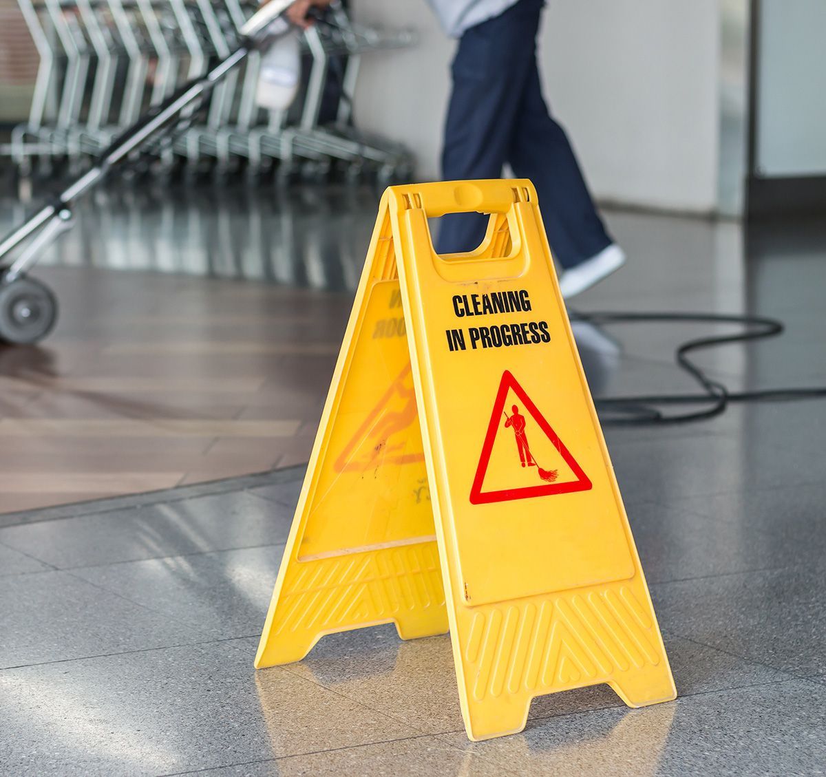 Cleaning In Progress Signage
