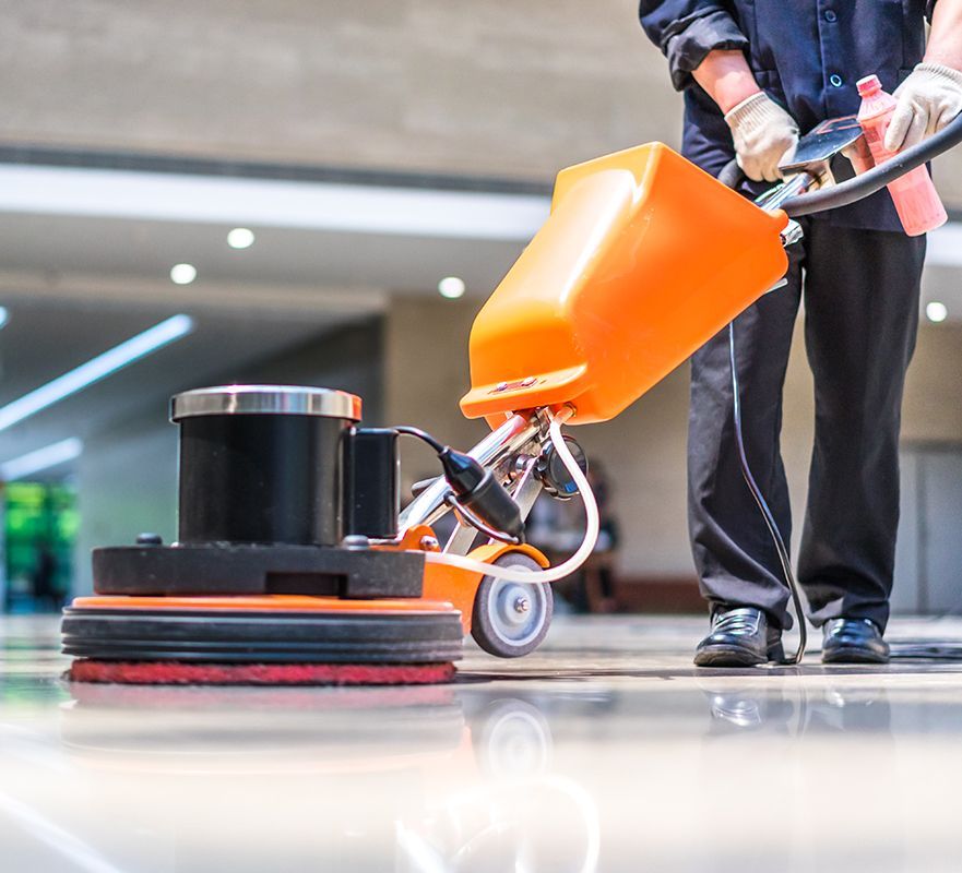 Two Men Cleaning Room