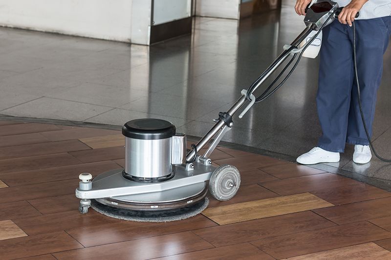 Cleaning The Lobby Flooring