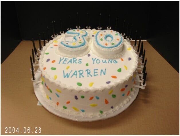 Cake with blue 