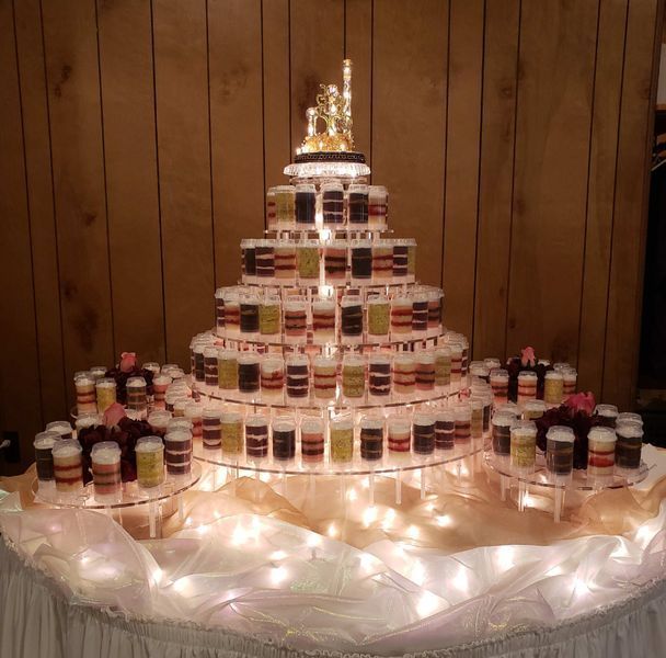 A tiered shot glass 