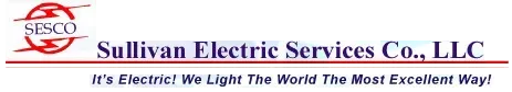 Sullivan Electric Services Co., LLC logo with red circular emblem and blue tagline on white background