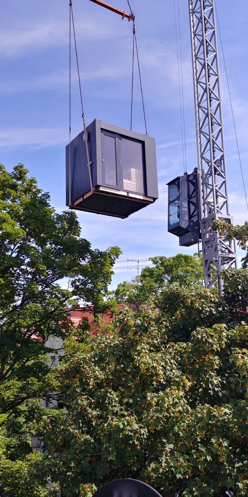 Umzug mit Kran