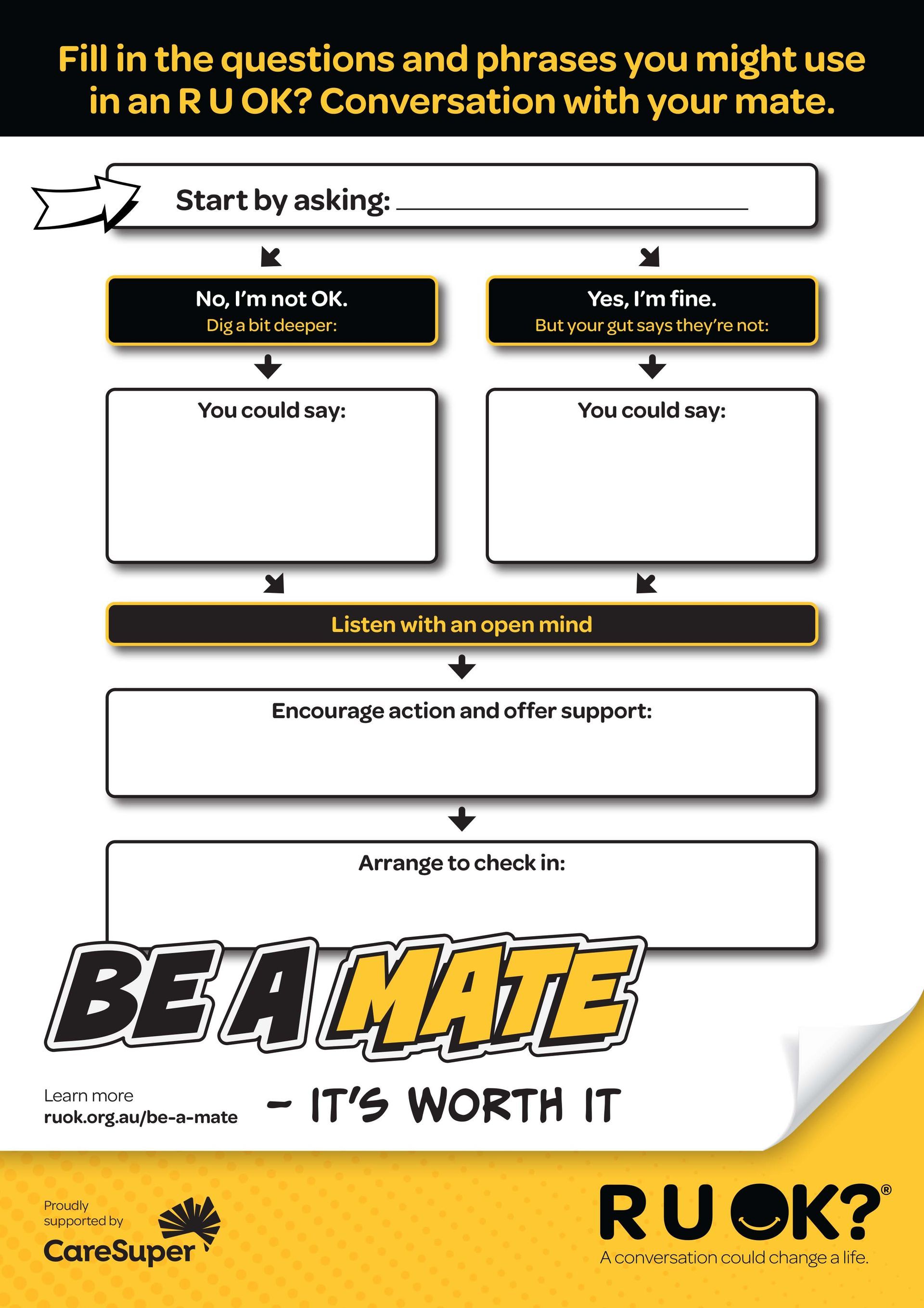 Editable Conversation Starter poster