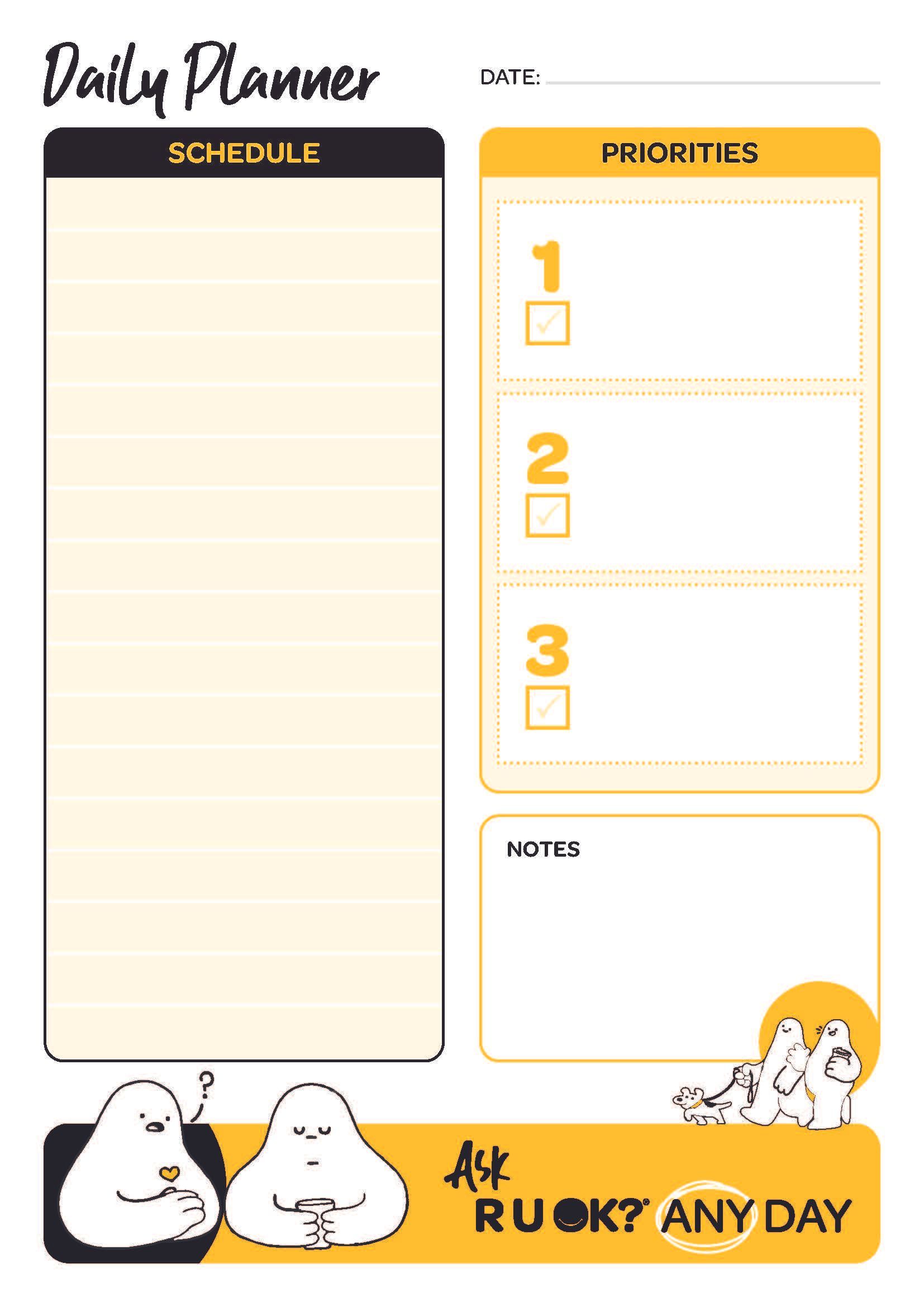 R U OK? daily planner