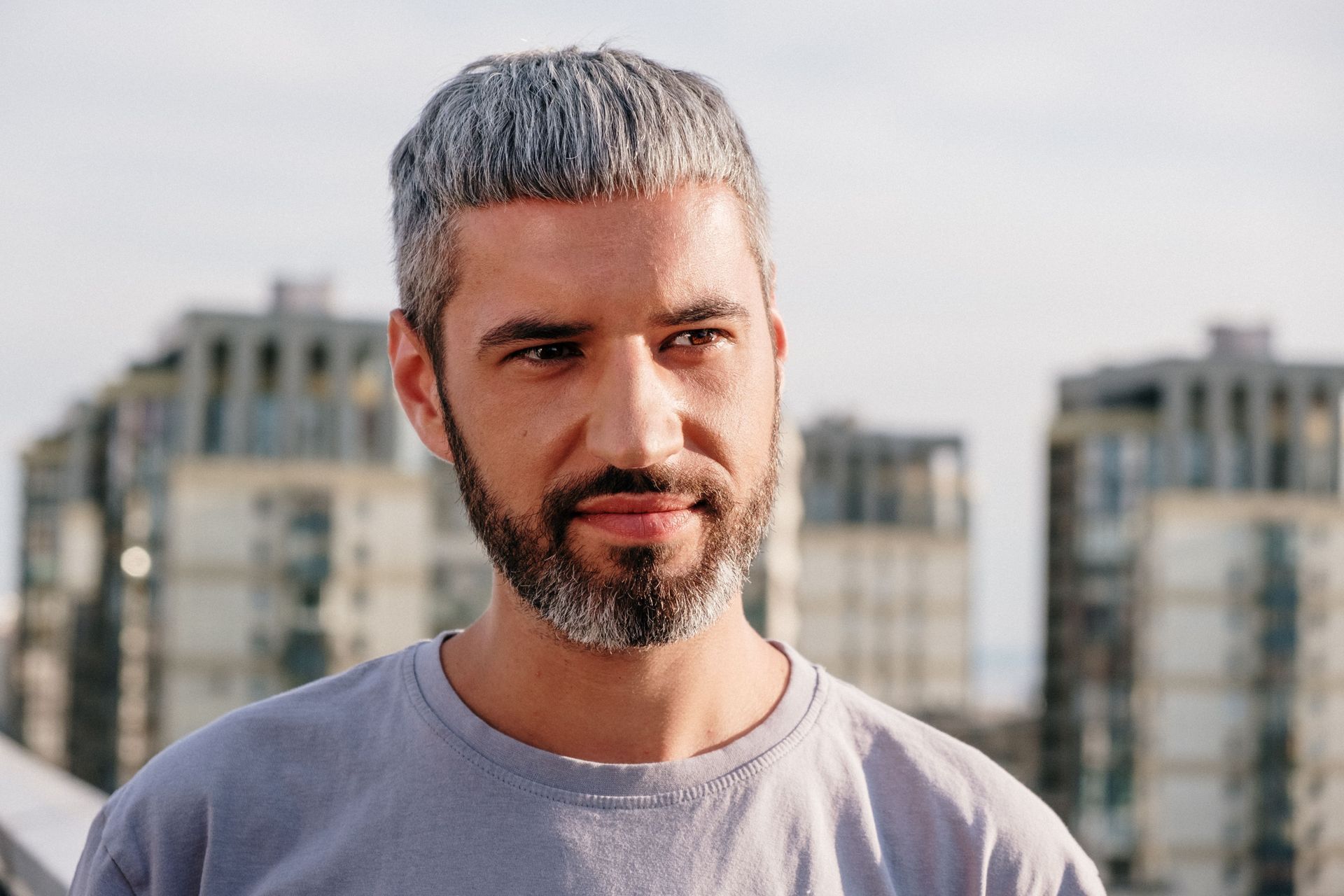 Man with grey hair