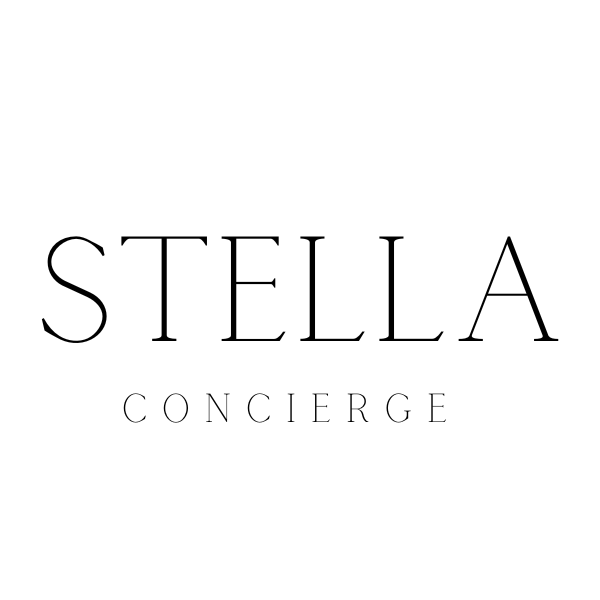 Stella Concierge logo with black text on a white background.
