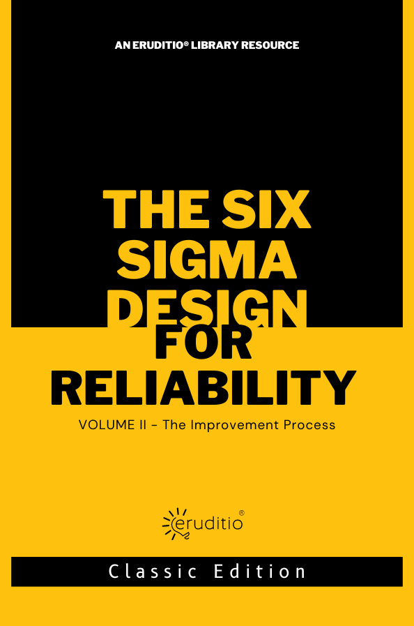 Cover design for ebook titled The Six Sigma Design for Reliability. 