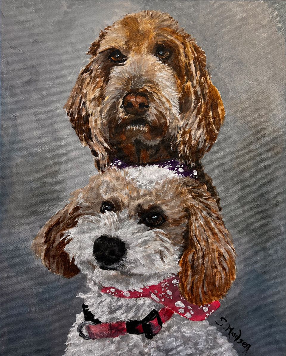 Two Dogs Portrait Pet Portraits & Memorials | Forever in Art | CA
