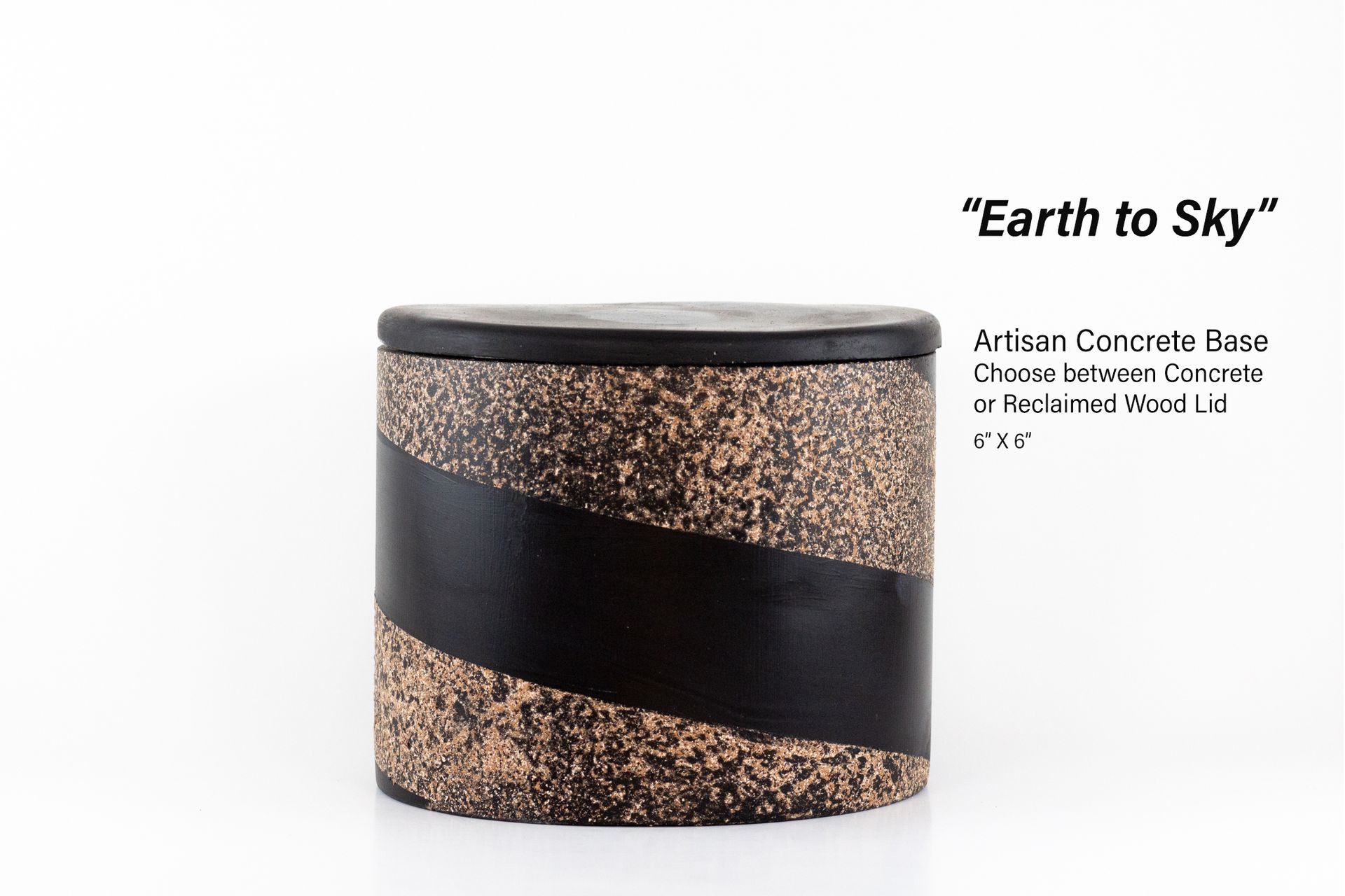 A black and brown container with the words