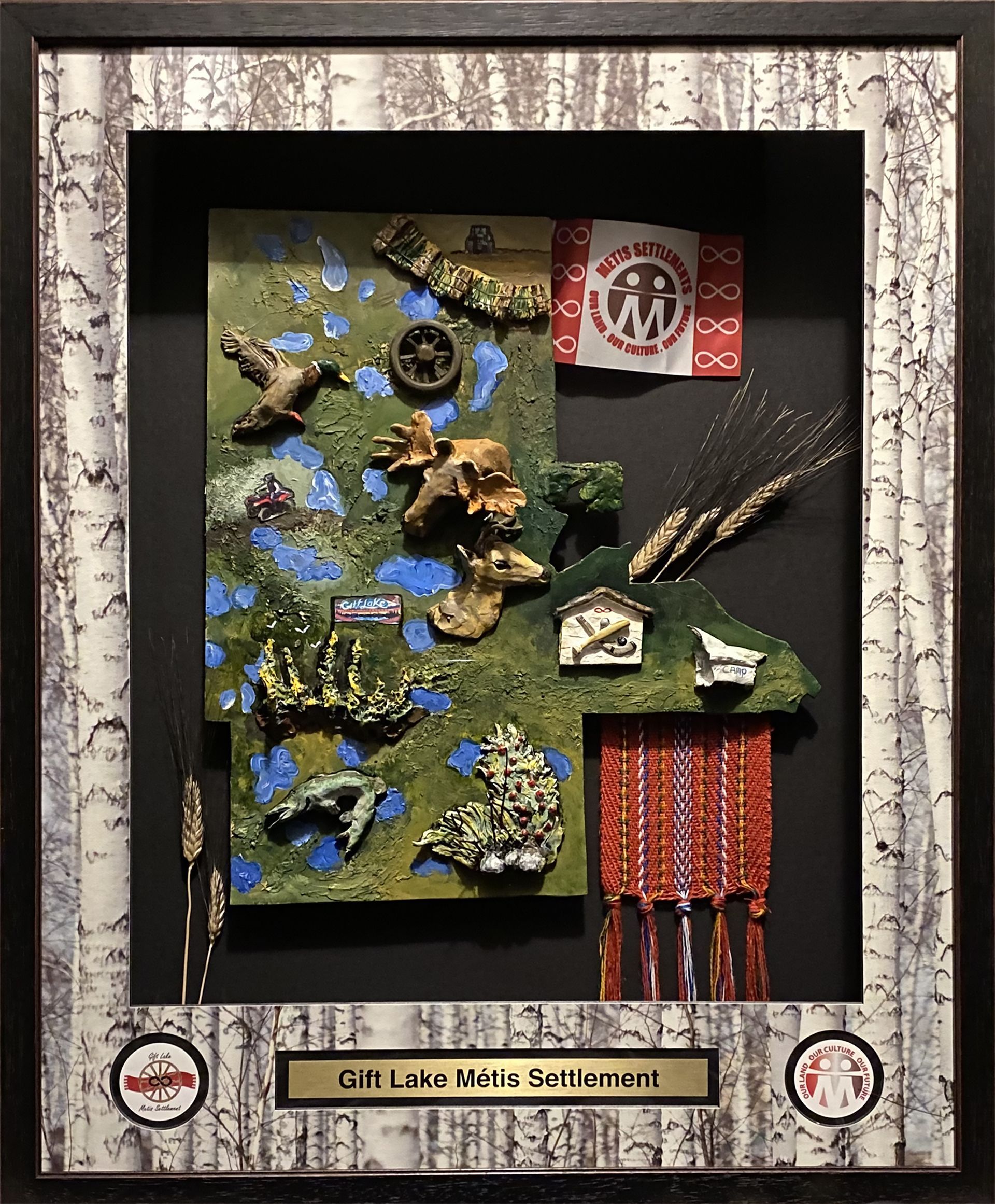 A picture in a frame that says gift lake water salt river