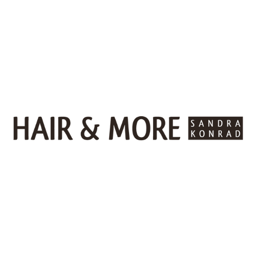 Logo Friseur Hair & More Sandra Konrad - Referenz Marketing4KMU