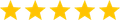 Five gold stars on a white background