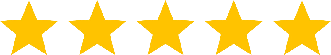 Five gold stars on a white background