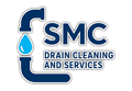 SMC Drain Cleaning and Services logo with blue pipe and water drop