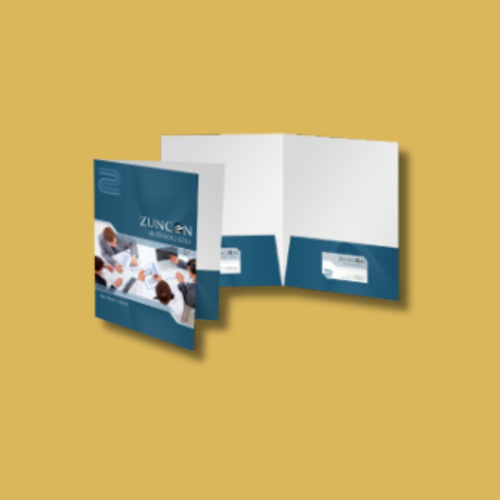 A folder with a picture of a group of people on it