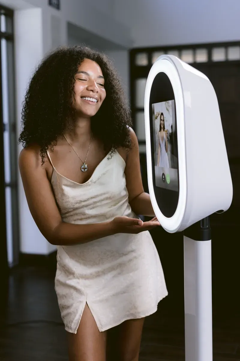 Be You Picture Booth setup with sleek modern design at a Maryland event