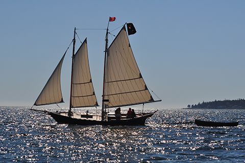 Annie McGee in a fresh sea breeze in Western Way.