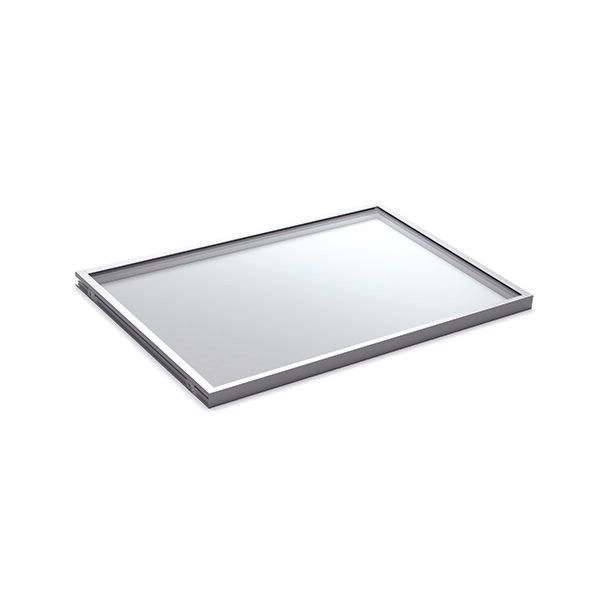 Matte Aluminum Color Option for LED Glass Shelf 20 Inch Depth 