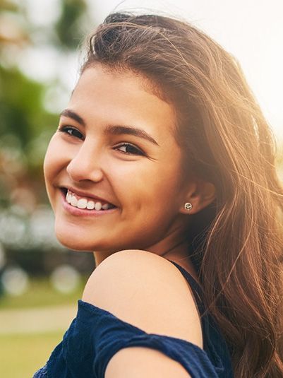 beautiful girl smiling
