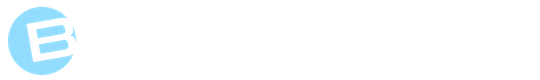 A blue circle with the letter b on it is on a white background.