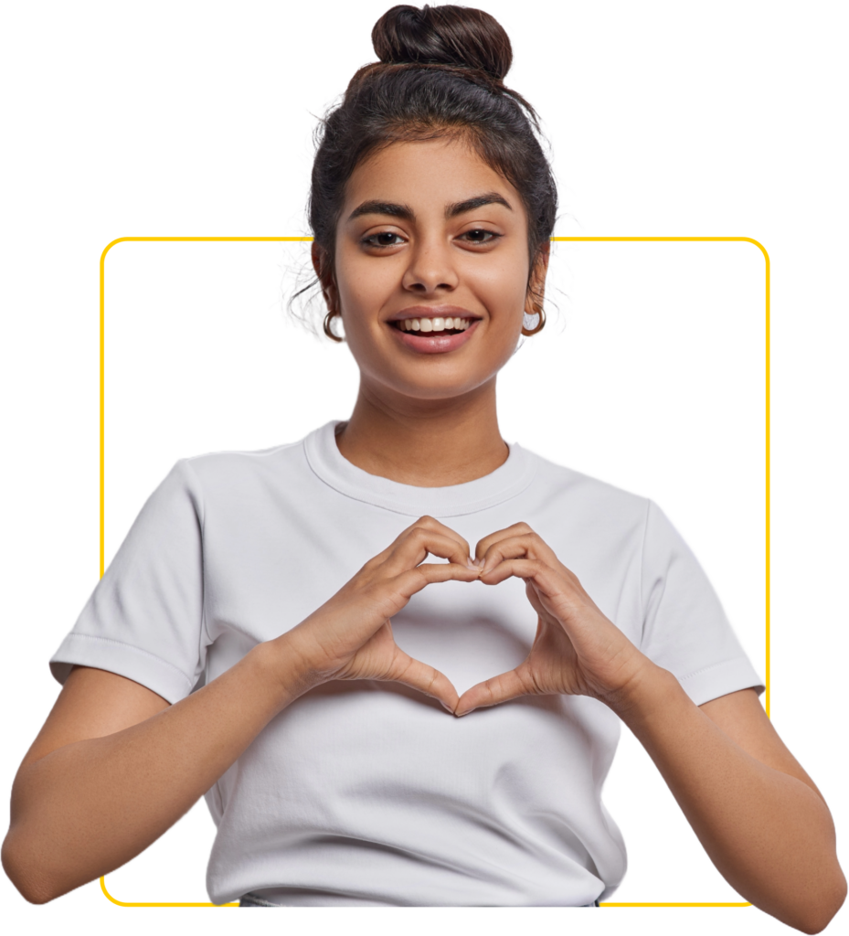 HeartGirl cutout graphic