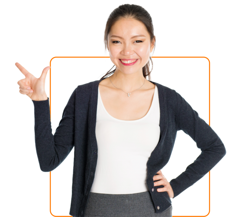 PointingGirl2 cutout graphic
