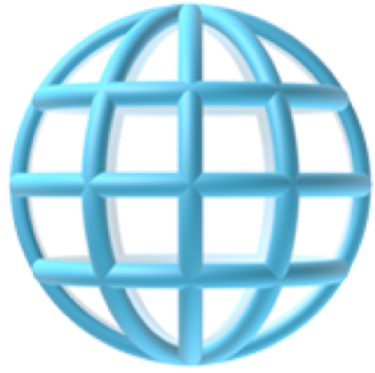 Blue-and-green globe icon showing North and South America