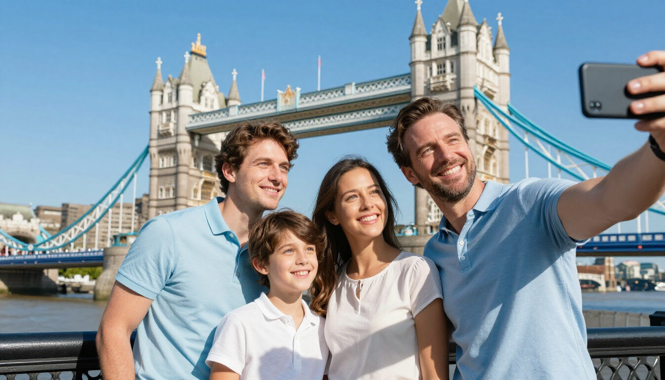 Family at Tower Bridge
