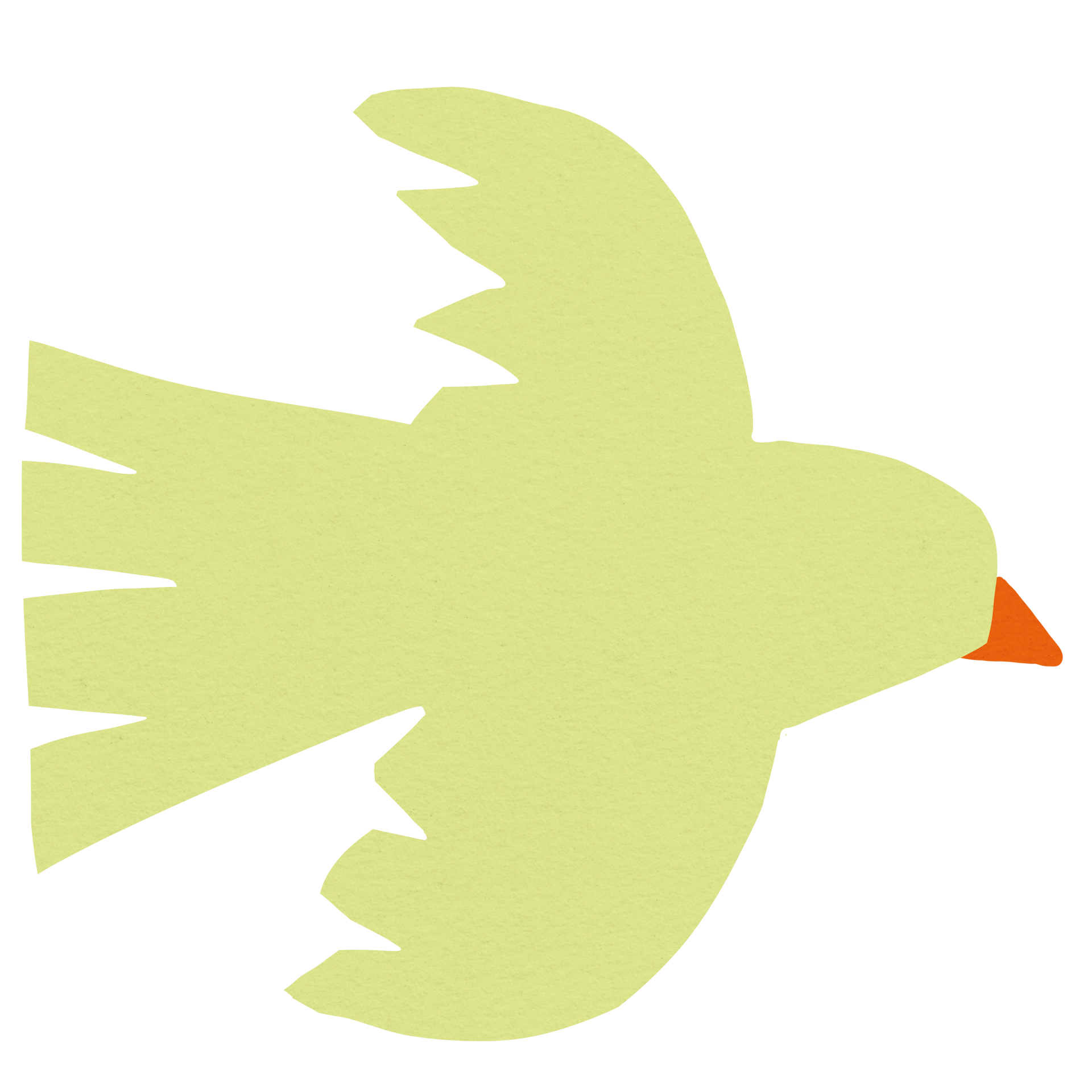 Cut collage graphic of dove
(decorative)