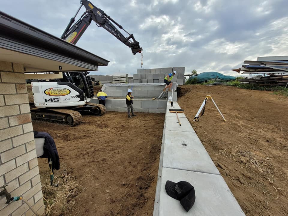 Working on Foundation Construction — Toowoomba, QLD — Col Finlay Earthmoving and Landscaping