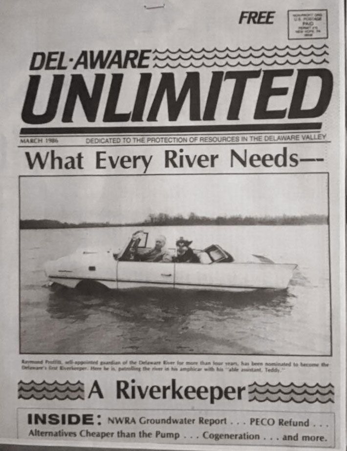 Delaware Unlimited magazine cover with boat on water and headline “What Every River Needs”