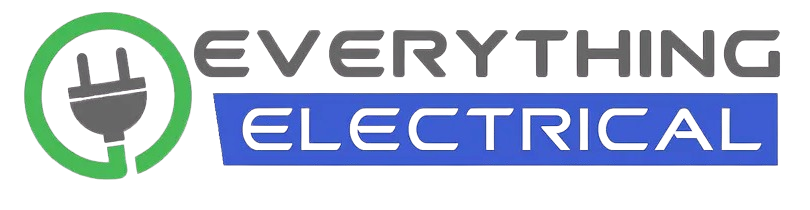 Everything Electrical logo with green plug icon and gray-blue text on white background