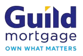 Guild Mortgage logo in blue and gold with the tagline “Own What Matters”