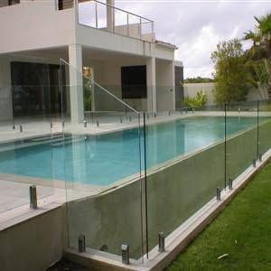 Glass Pool Fence Surrounding a Rectangular Pool — The Fence Place in Kawana, QLD
