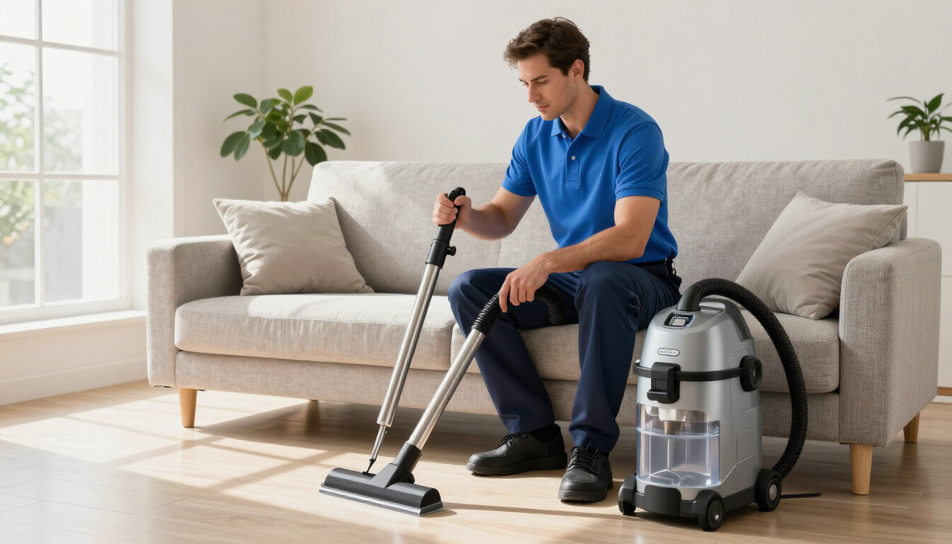 Máquina de vapor o inyección-extracción para limpiar el sofá