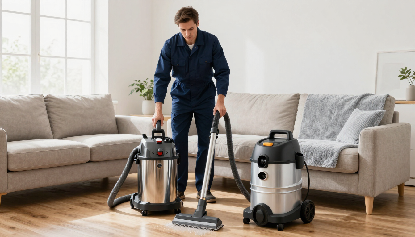 Máquina de vapor o inyección-extracción para limpiar el sofá