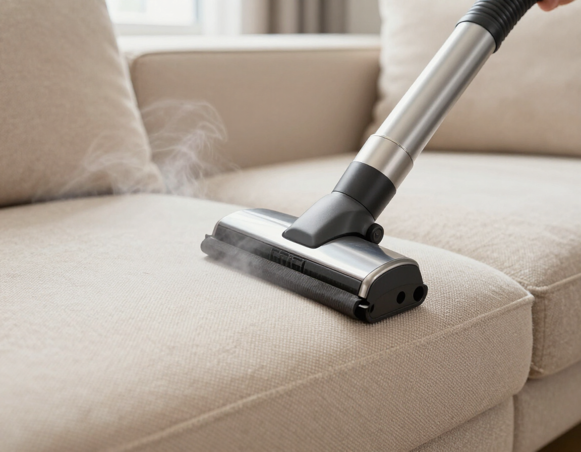 Limpieza de sofá con vapor controlado