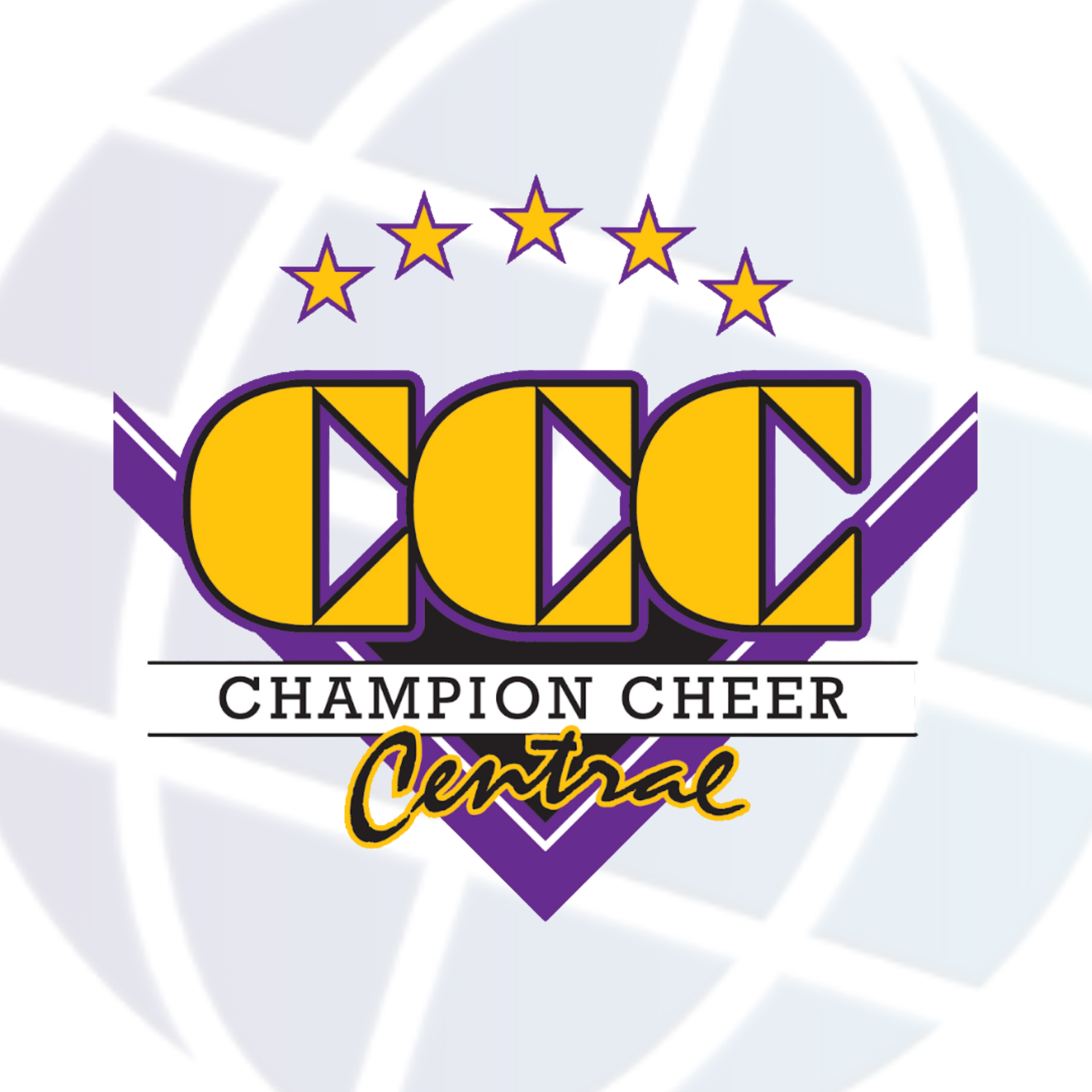 Champion Cheer Central logo: gold