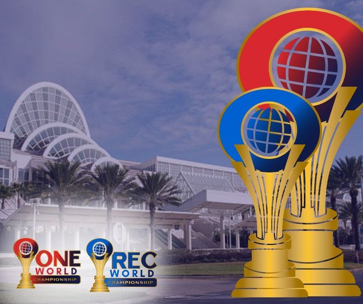 Orlando Convention Center with award.
