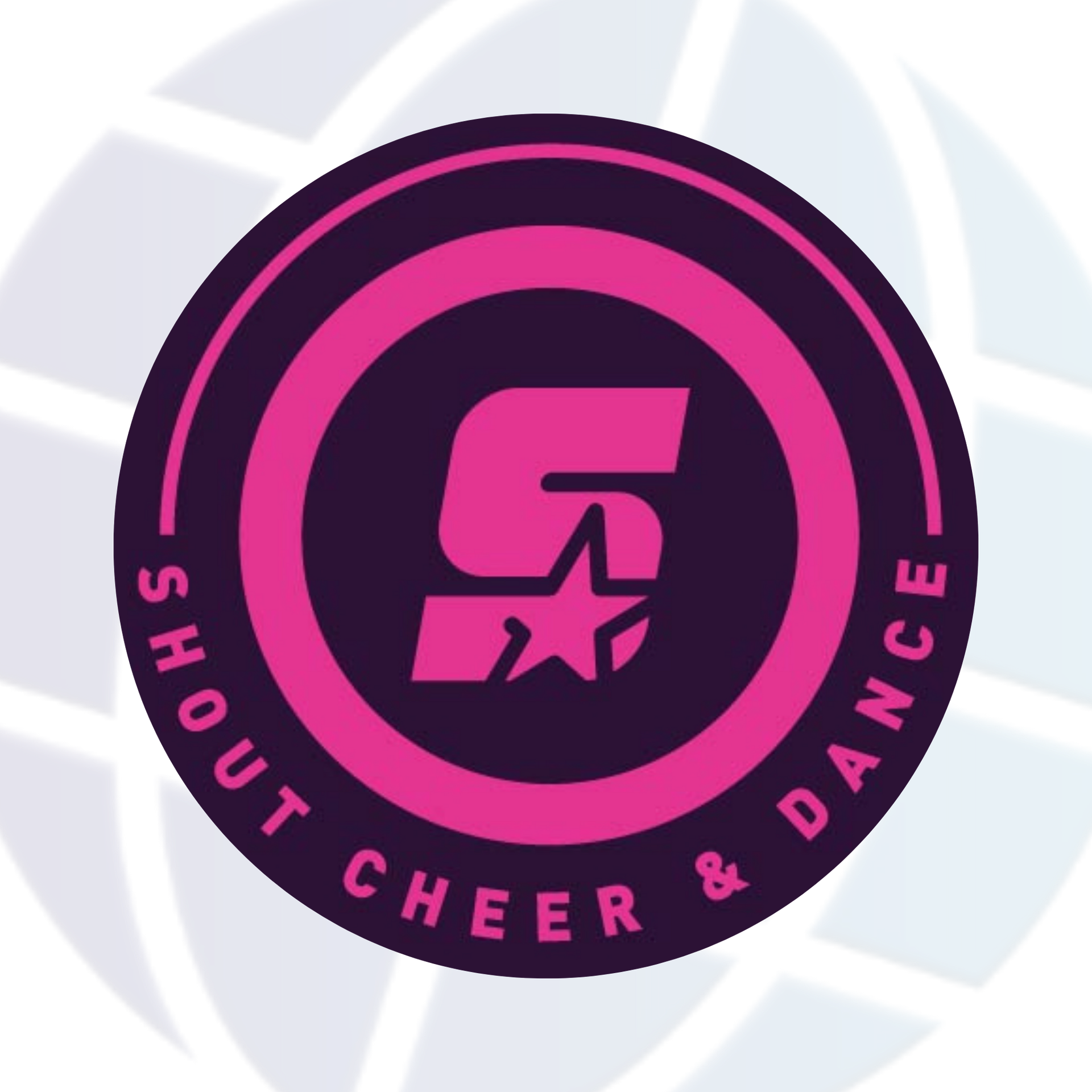 Shout Cheer & Dance logo: Pink