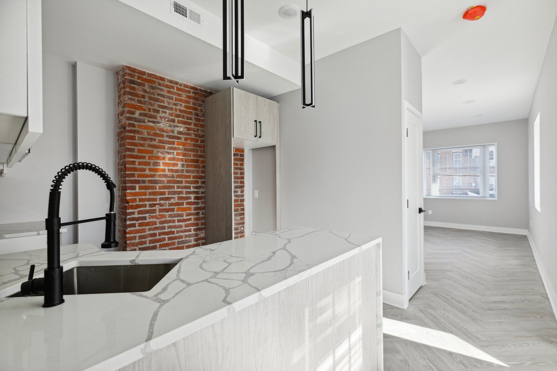 Modern kitchen with wood cabinets and stainless appliances at 862 N 41st St West Philadelphia