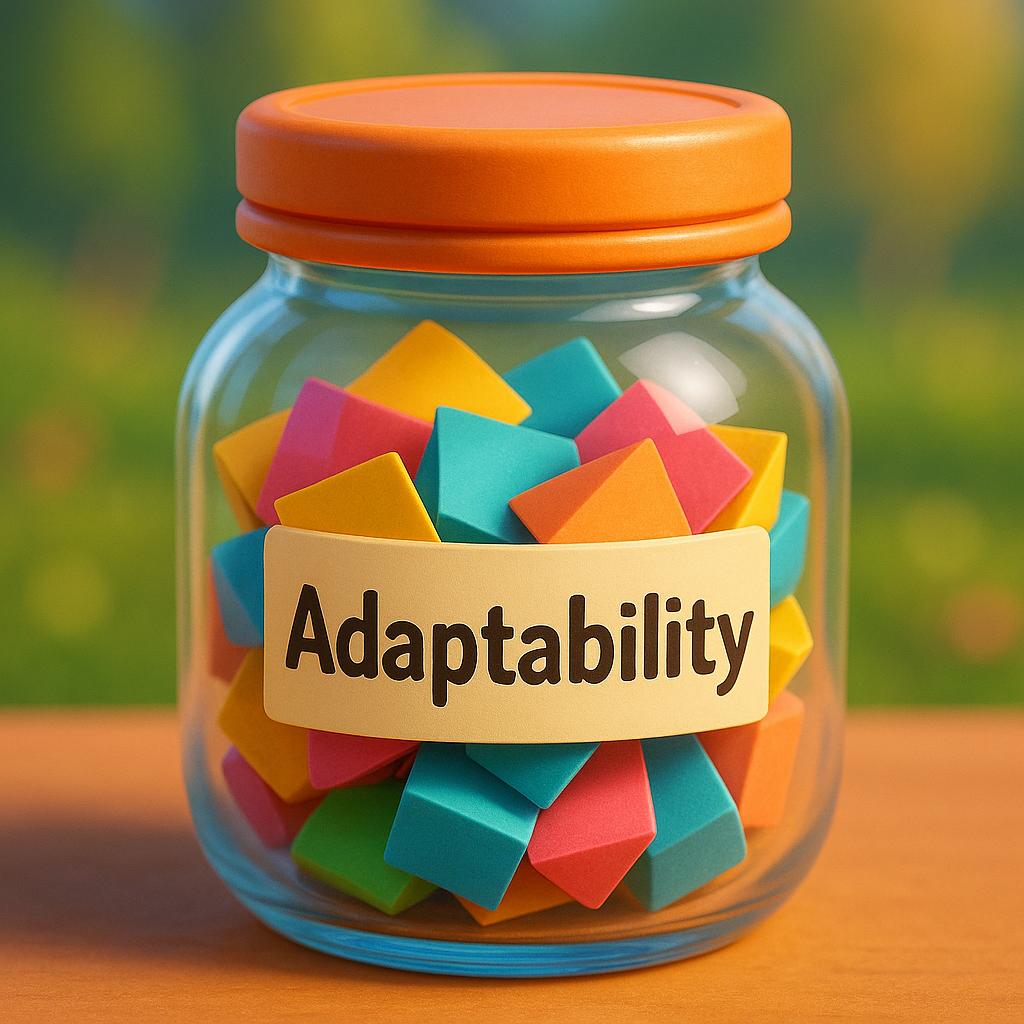Adaptability Jar Game for kids, a TinyTales Land character trait activity for ages 3 to 10.